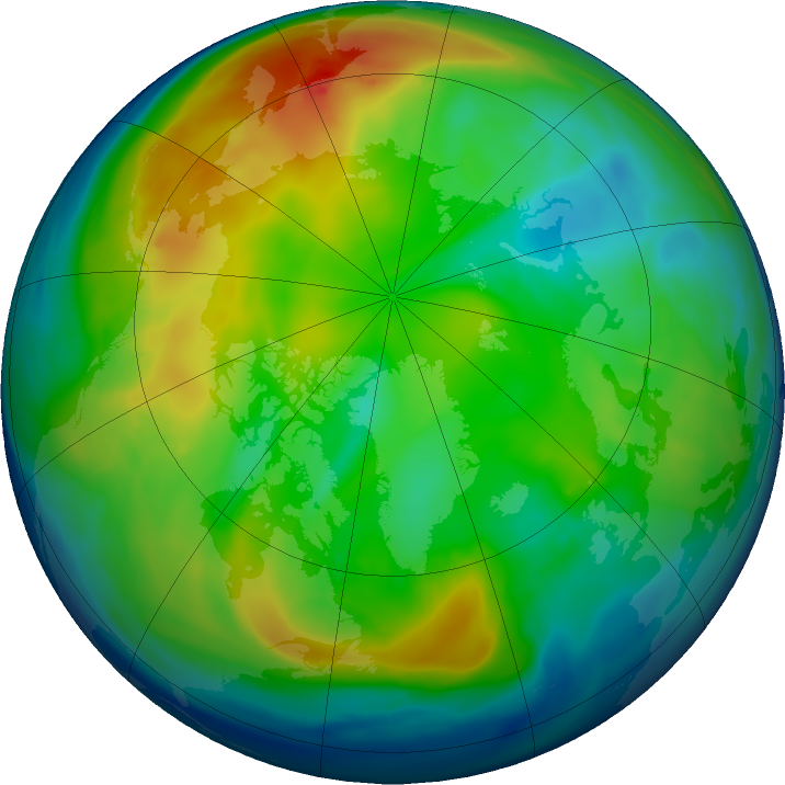 Arctic ozone map for 10 December 2018